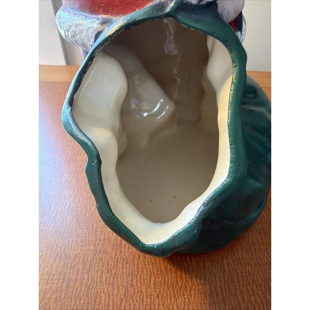 Duncan Ceramic Santa‎ Claus Planter/Candy Dish - Hand Painted, VTG 1973